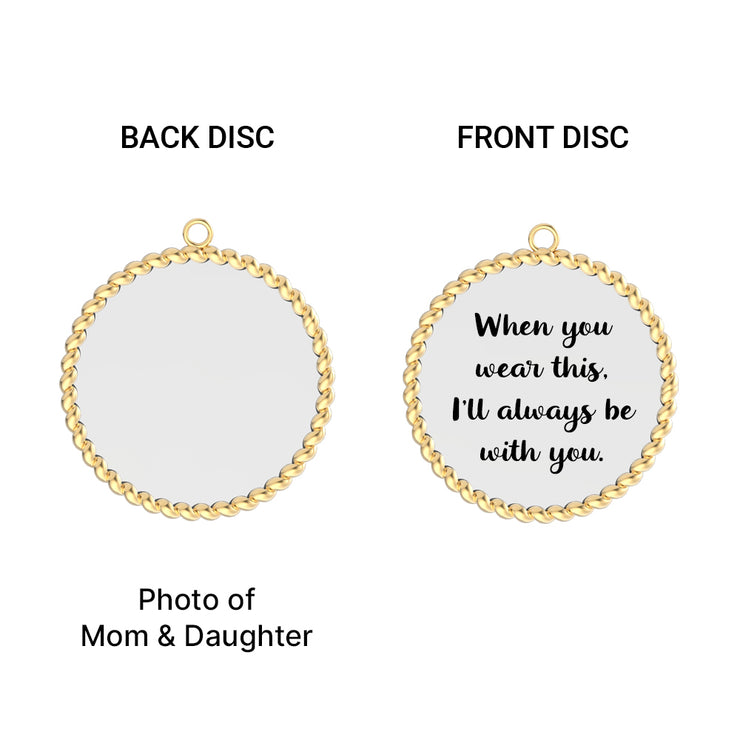 Double Disc Photo Necklace