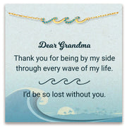 Gift for Grandma I'd Be So Lost Without You Triple Wave Bracelet