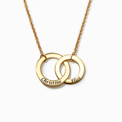 Interlocking Engraved Name Necklace