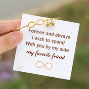 1-5 Initial Charm Infinity Bracelet