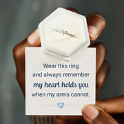 Half Enamel Heart-Cut Ring