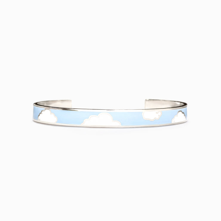 Silver Lining Bangle Bracelet - Every Cloud Has A Silver Lining