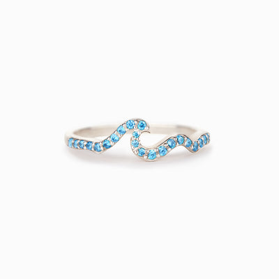 Pavé Wave Ring-Daughter The Entire Ocean Is Yours 