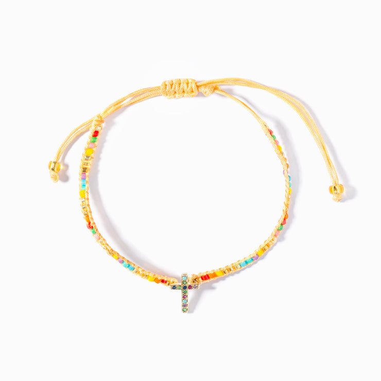 Pave Cross Bracelet