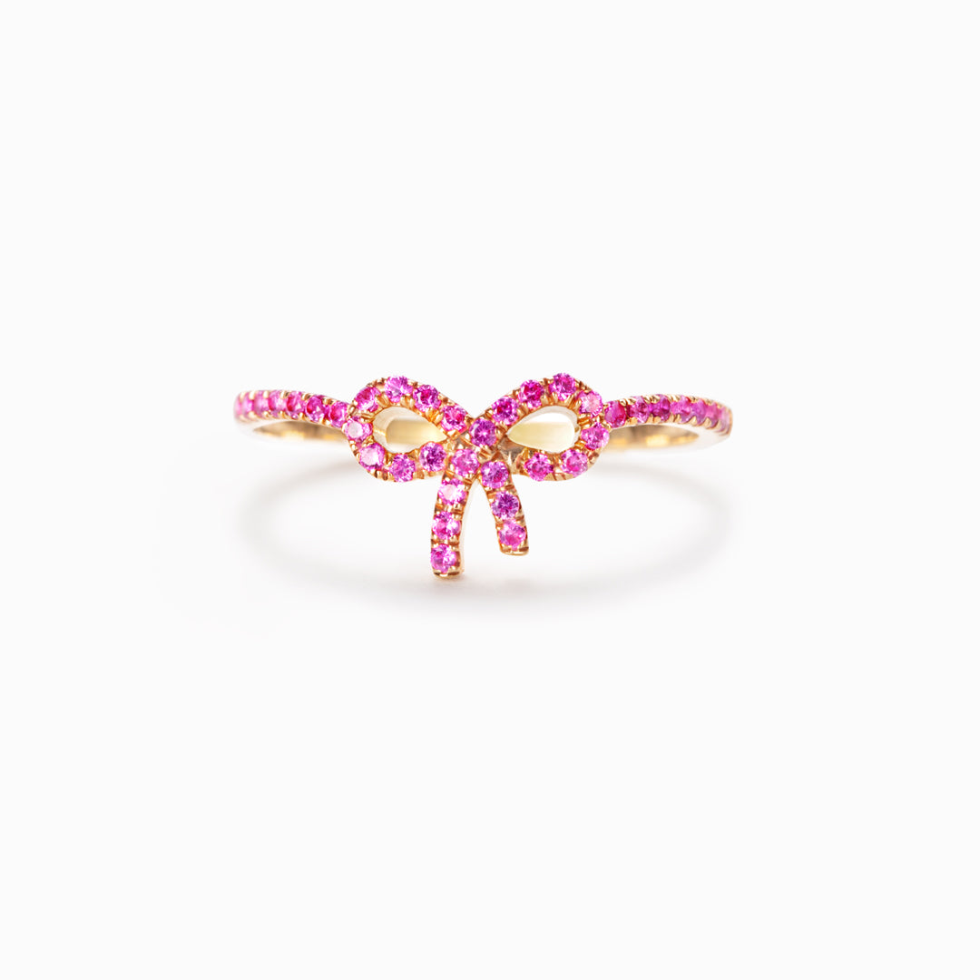 Glitter Bow Jewelry Set - Pink