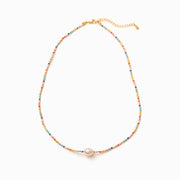 Rainbow Pearl Necklace