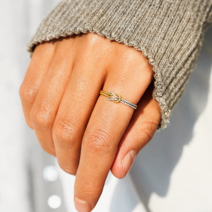 Handwoven Square Knot Ring
