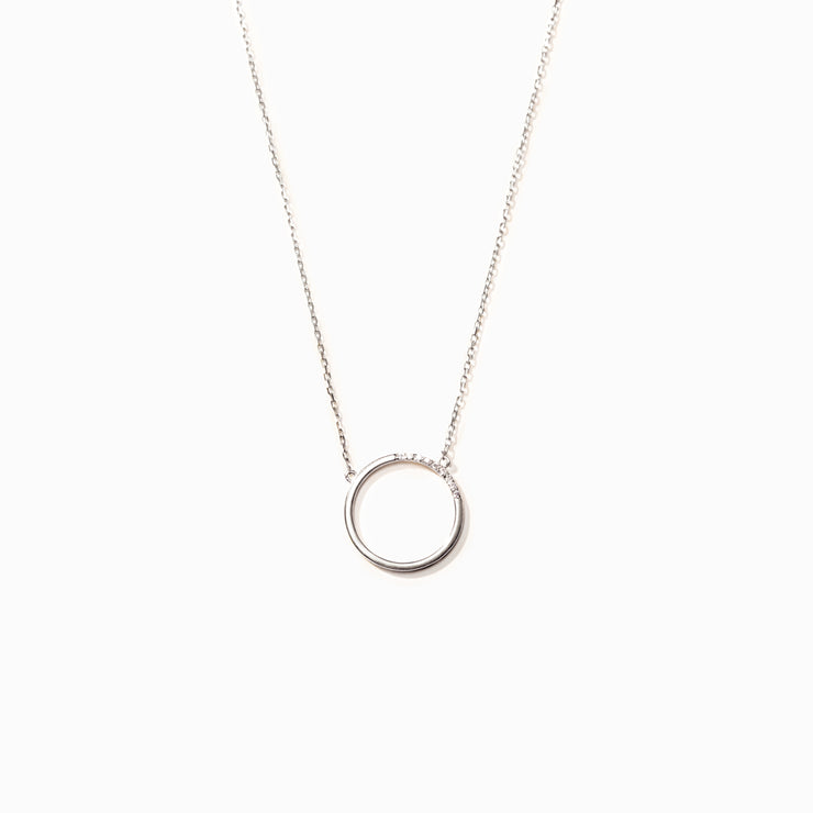 Balance Gold Pave Circle Necklace