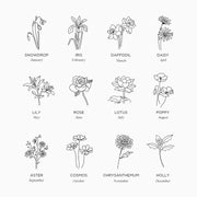 Birth Month Flowers Signature Ring