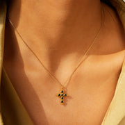 God Is Within Her Vintage Cross Necklace