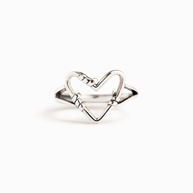 For Mom & Daughter Heart Wire Ring