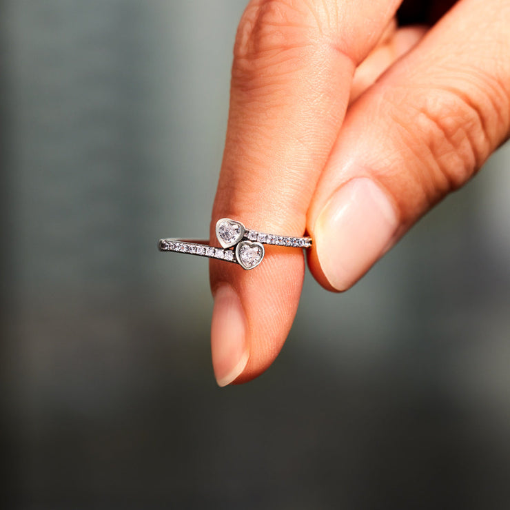 Buy Heart Design Diamond Finger Ring Online | ORRA