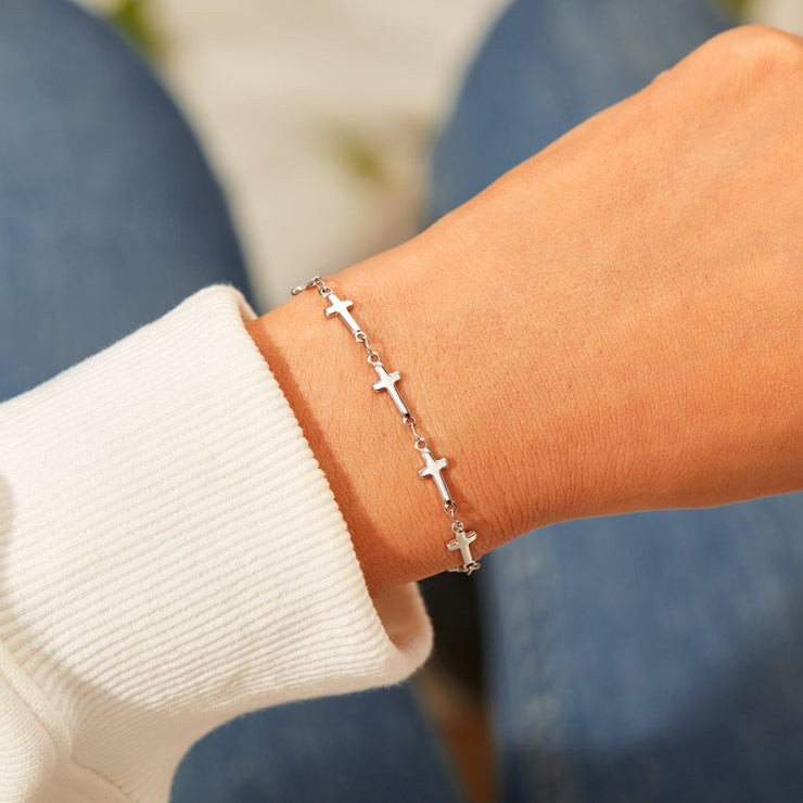 Tiny Cross bracelet women men Religious Christian Faith Prayer Catholic  Jewelry | eBay