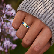 1-8 Birthstones Two Row Ring