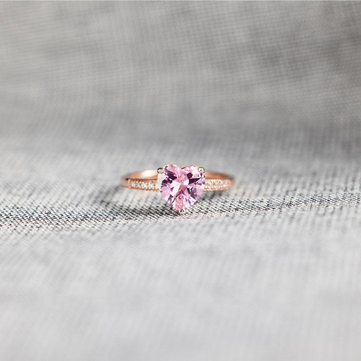 Heart Solitaire Ring