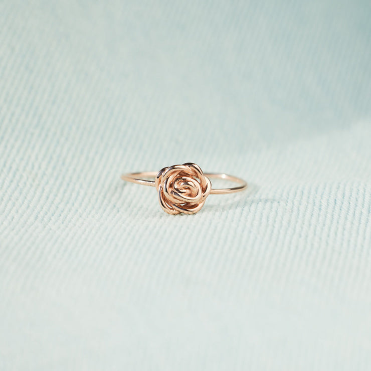 Rose Gold Rose Ring