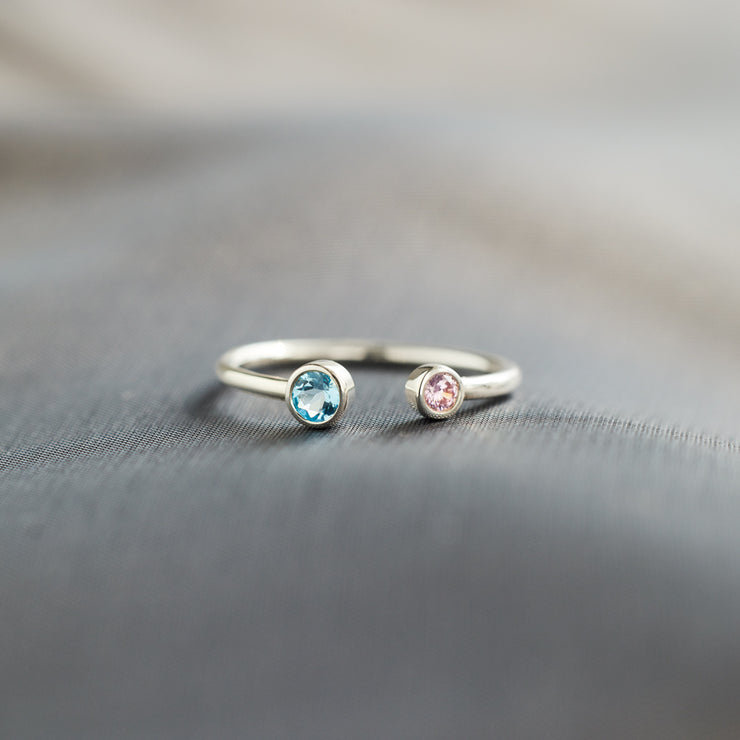 1-5 Birthstones Open Ring Band