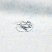 1-7 Names&Birthstones Heart Ring