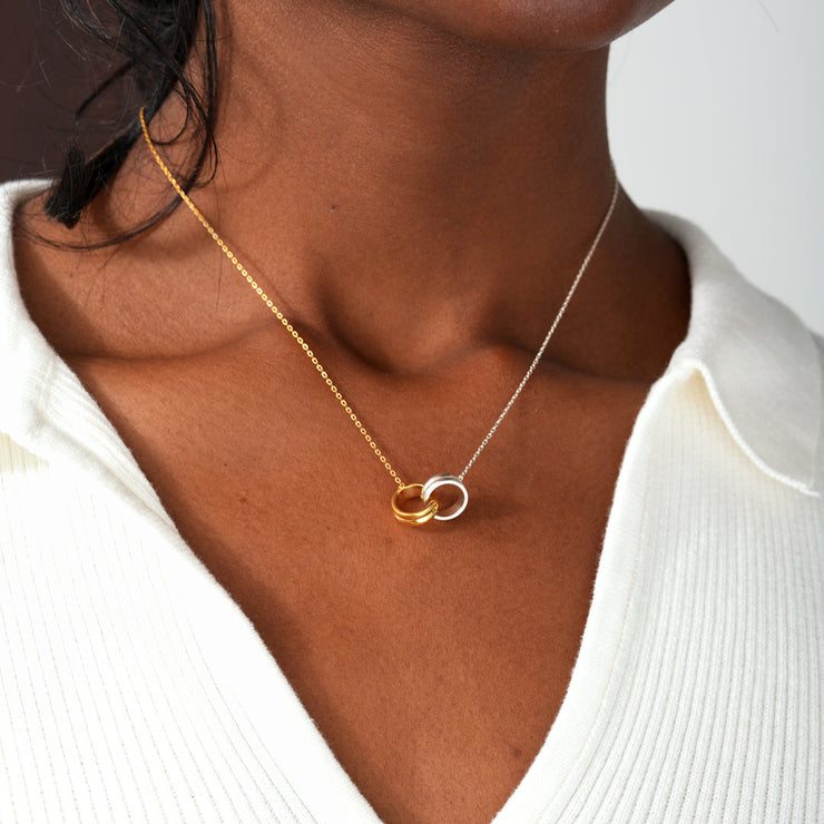 Two-Tone Interlocking Necklace