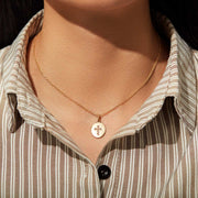 cross disc necklace