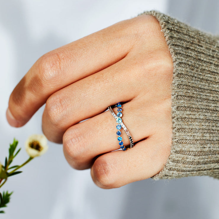 Pavé Crossover Ring
