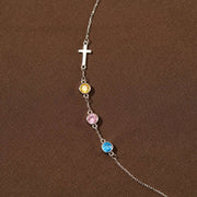 1-6 Birthstones Cross Necklace