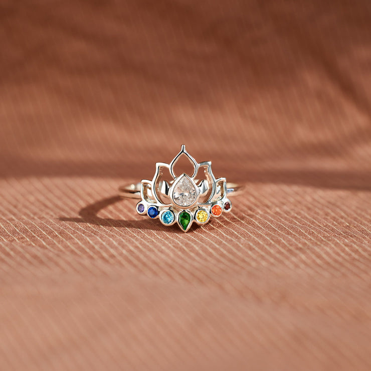 Chakra Stone&Lotus Ring