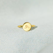 Wave Disk Ring