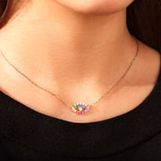Rainbow Evil Eye Necklace