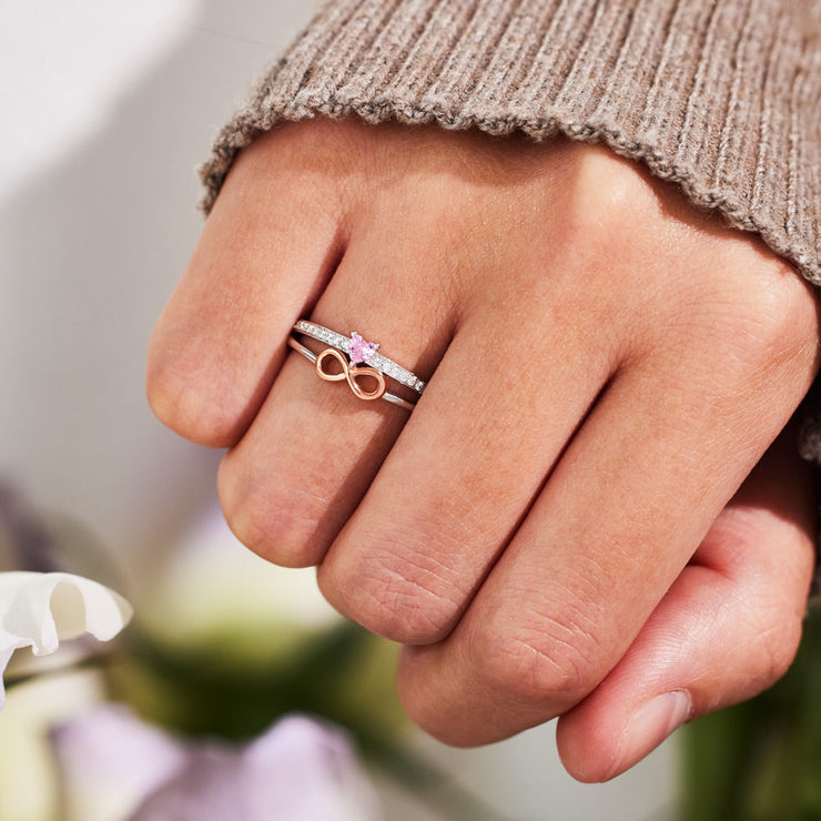 For Mom/Daughter Heart Infinity Sign Ring