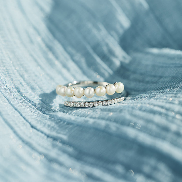 Pavé Pearl Ring