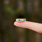 1-8 Birthstones Two Row Ring