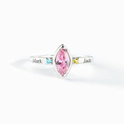 1-8 Names & Birthstones Marquoise Ring