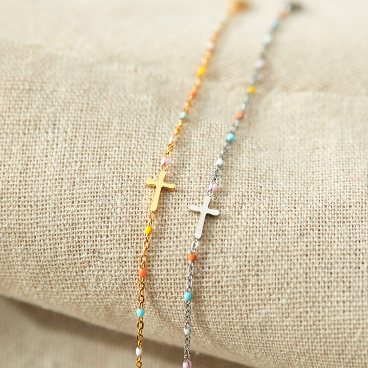 Friends Are God's Way Of Taking Care Of Us Cross Bracelet