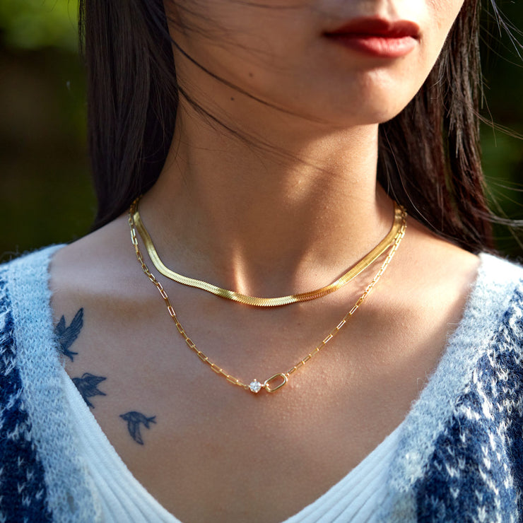 Link Layered Necklace Set