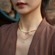 Opal Gemstone Layered Necklace Set