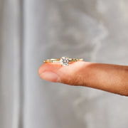 Minimalist Round Cut Promise Ring