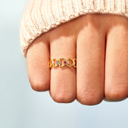 Birthstone Heart To Heart Ring Band