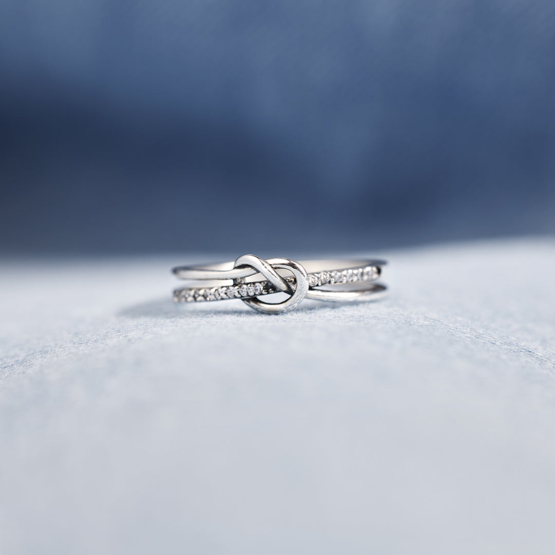 Storyjewellery Silver Knot Ring Mother Daughter Bond