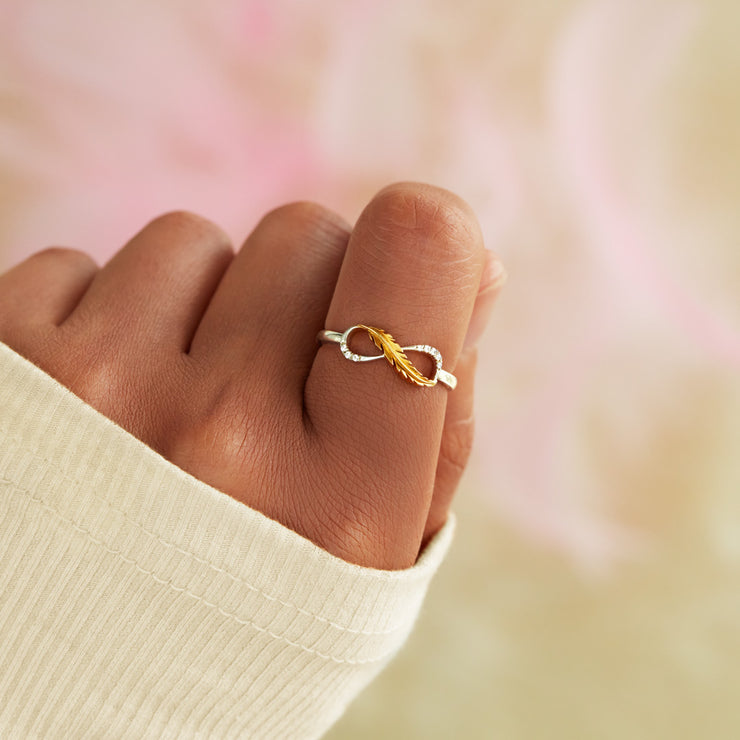 Feather Infinity Ring - Feather from An Angel