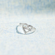 1-7 Names&Birthstones Heart Ring