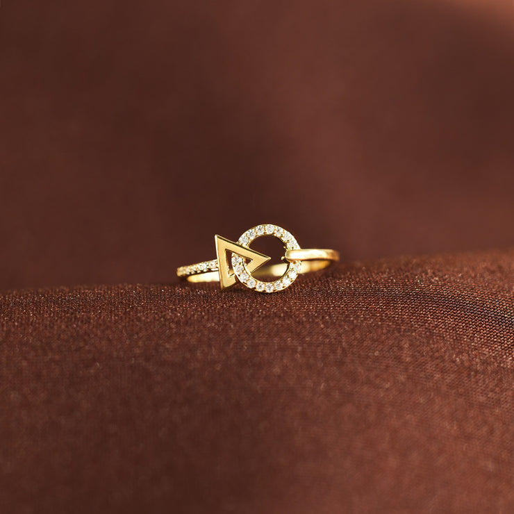 Triangle&Circle Ring