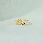 Tied By Angel's Hands Double Row Knot Ring