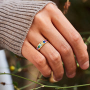1-8 Birthstones Two Row Ring