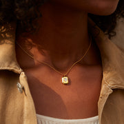Rectangle Pendant Heart Necklace