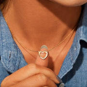 pave linked hearts necklace
