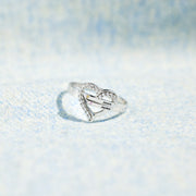 1-7 Names&Birthstones Heart Ring