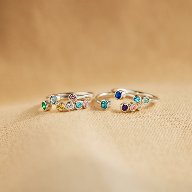 1-5 Birthstones Open Ring Band