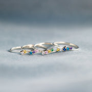 Personalized Birthstones Bypass Ring
