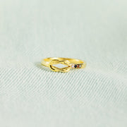 1-6 Birthstones Square Knot Ring